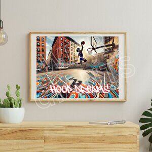 HOOP DREAMS COLLECTION 20"x16" Art Print (City, Streetball, Basketball)